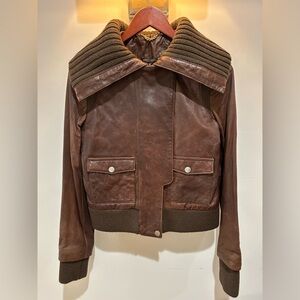Alberto Makali Brown Leather Jacket never worn